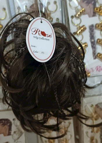 MİNİK DETAY ÖRGÜLÜ LASTİKLİ SAÇ POSTİJ - Görsel 2