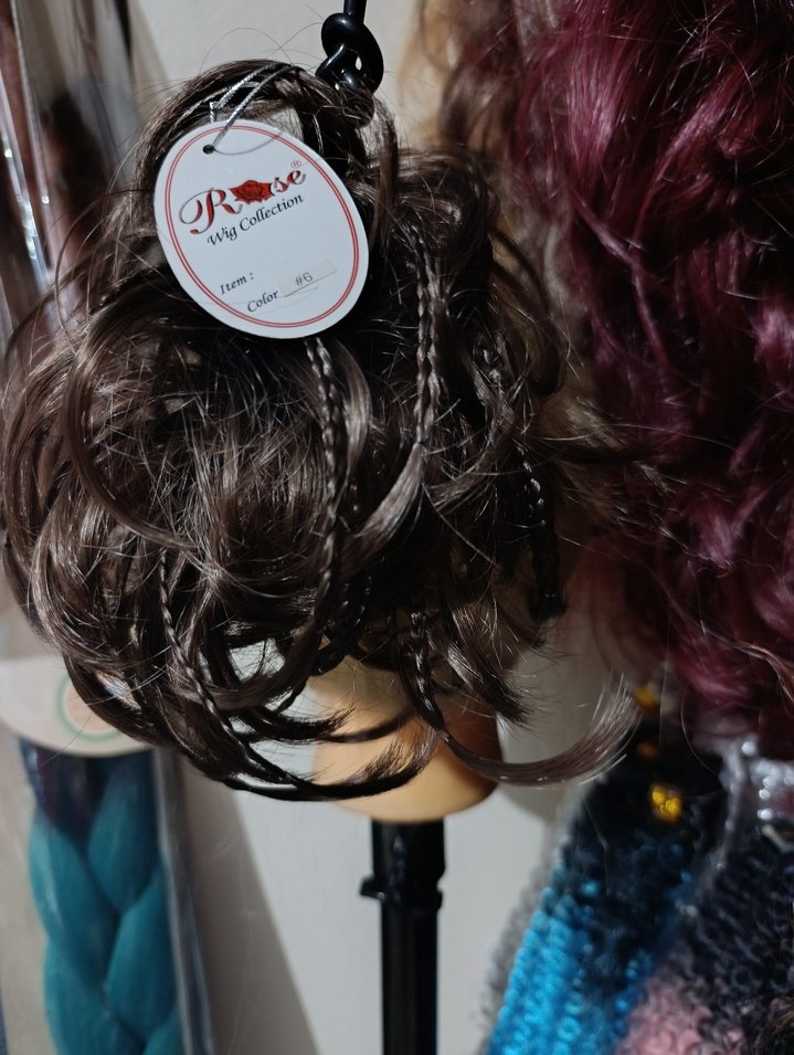 MİNİK DETAY ÖRGÜLÜ LASTİKLİ SAÇ POSTİJ - Görsel 3