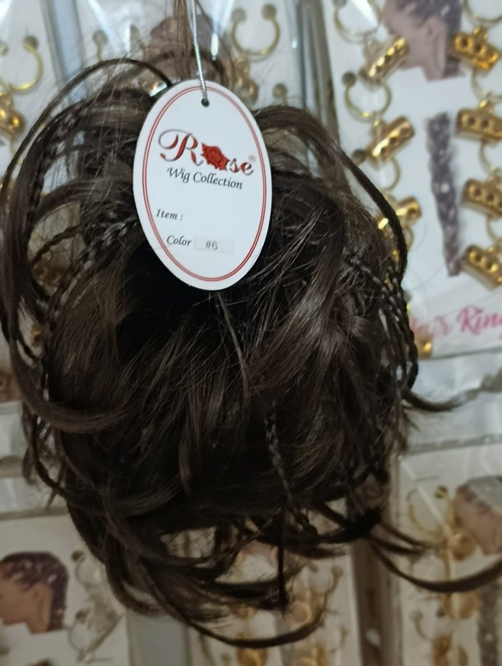 MİNİK DETAY ÖRGÜLÜ LASTİKLİ SAÇ POSTİJ - Görsel 2