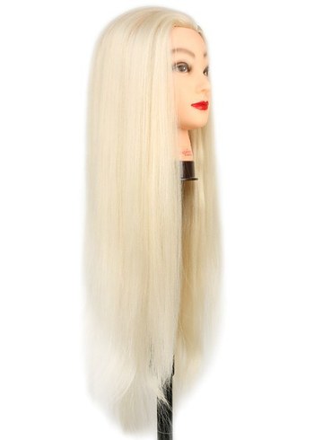 Kuaför Eğitim Mankeni - Yaki + Masa Aparatı - Karamel / Platin - Görsel 2