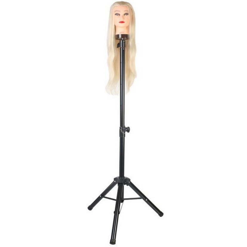 Kuaför Eğitim Mankeni - Yaki + Masa Aparatı - Karamel / Platin - Görsel 3