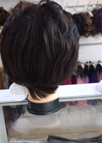 koyu kestane Kısa erkek Peruk - Görsel 5