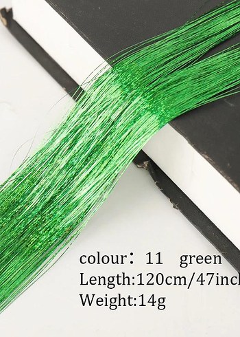 Diger Parlak Yeşil Saç Aksesuarı İp - Görsel 2