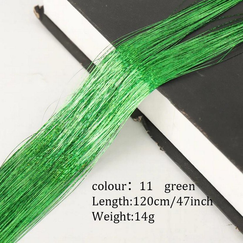 Diger Parlak Yeşil Saç Aksesuarı İp - Görsel 2