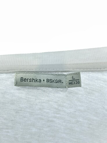 l Beden beyaz Renk Bershka Bluz %70 İndirimli.