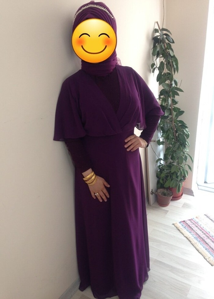 Mor renk abiye  - Görsel 2