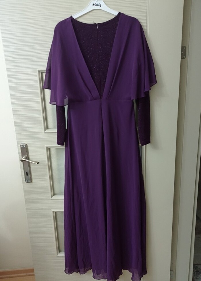 Mor renk abiye  - Görsel 3