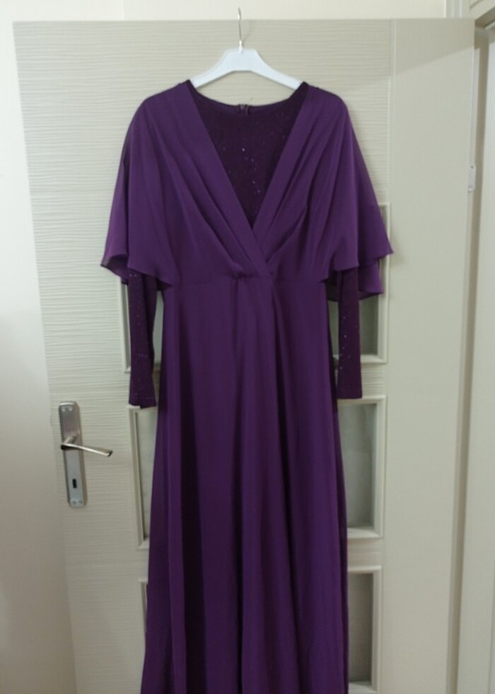 Mor renk abiye  - Görsel 4