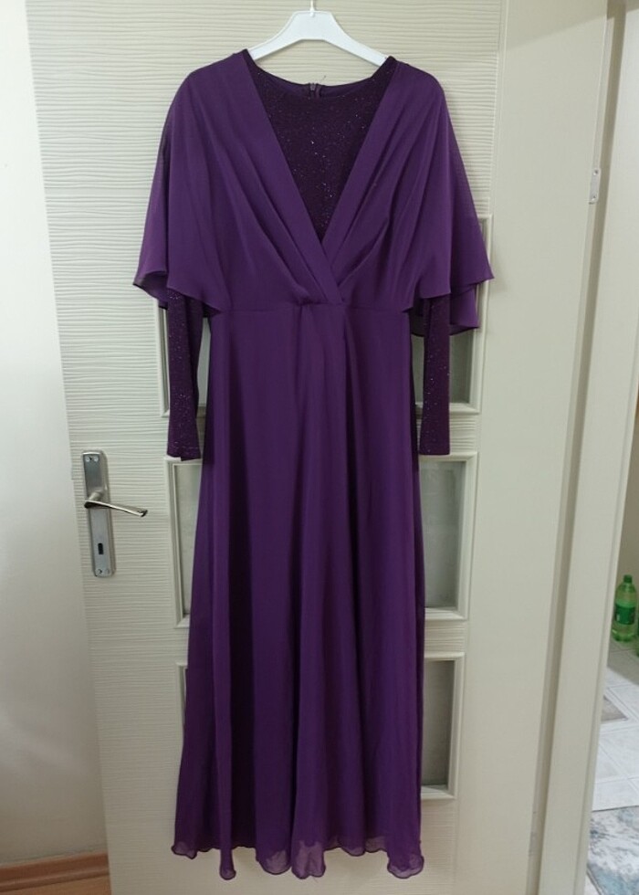Mor renk abiye  - Görsel 5