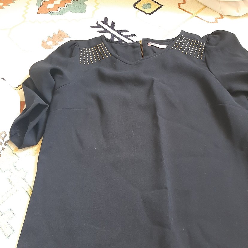 Siyah Kısa Kollu Abiye - Görsel 2