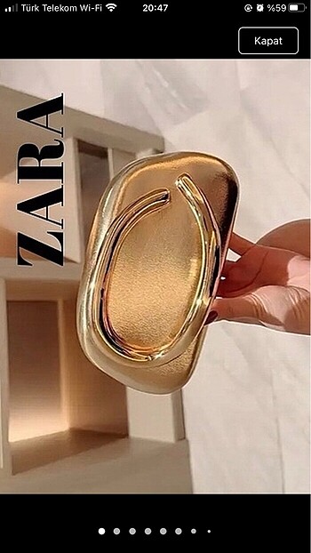Zara altın klipsli metalik kutu çanta #zaraaltın #zaraçanta