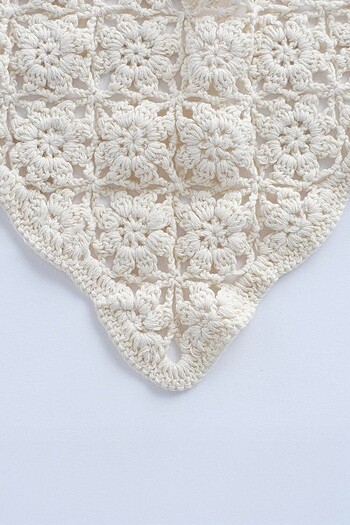Zara Zara kroşe örgü bandana #zara