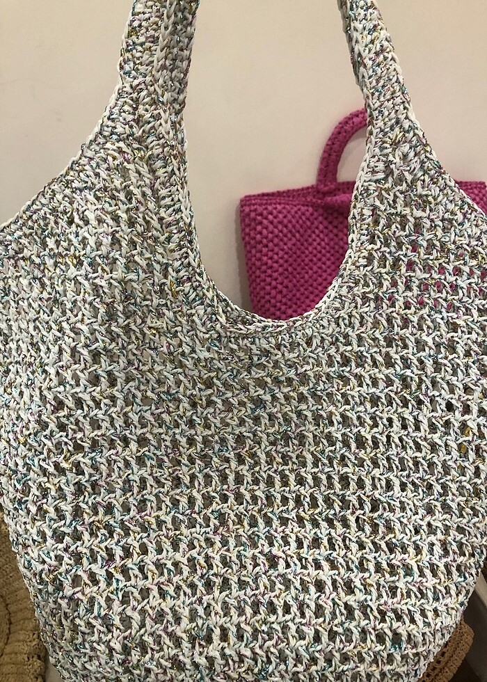 Prada model kağıt ip hasır çanta #prada #miumiu #celine - Görsel 3