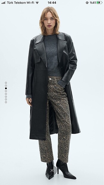 Mango leopar düz kesim jean #leopar - Görsel 8