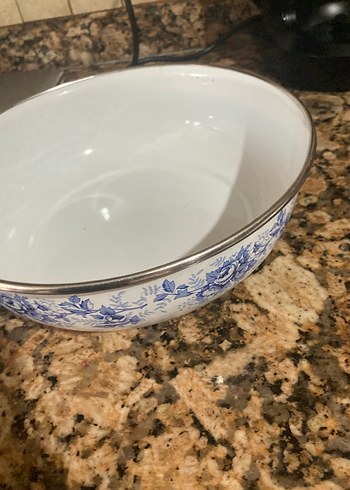 Mavi Çiçek Desenli  çinko kasa büyük boy - Görsel 3