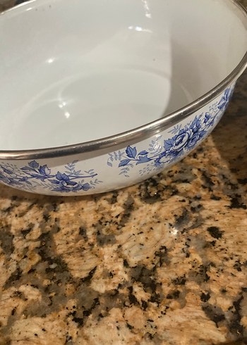 Mavi Çiçek Desenli  çinko kasa büyük boy - Görsel 2