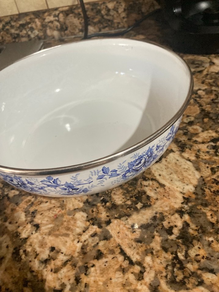 Mavi Çiçek Desenli  çinko kasa büyük boy - Görsel 3