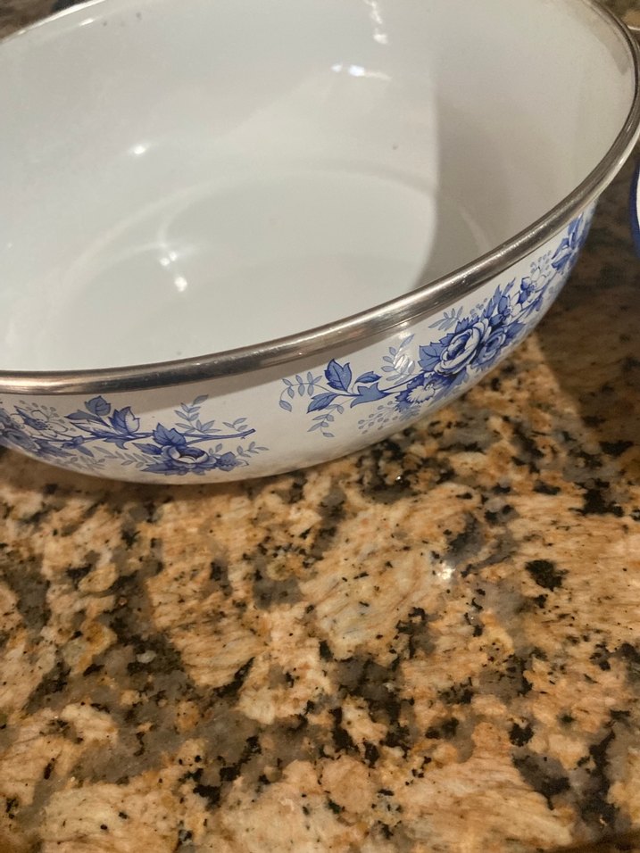 Mavi Çiçek Desenli  çinko kasa büyük boy - Görsel 2