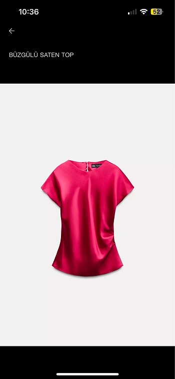 Zara saten bluz