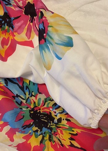 Çiçek Desenli Uzun Bohem Elbise - Görsel 2