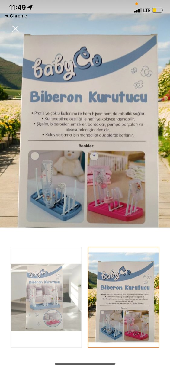 Pembe  Biberon Kurutucu Standı - Görsel 2