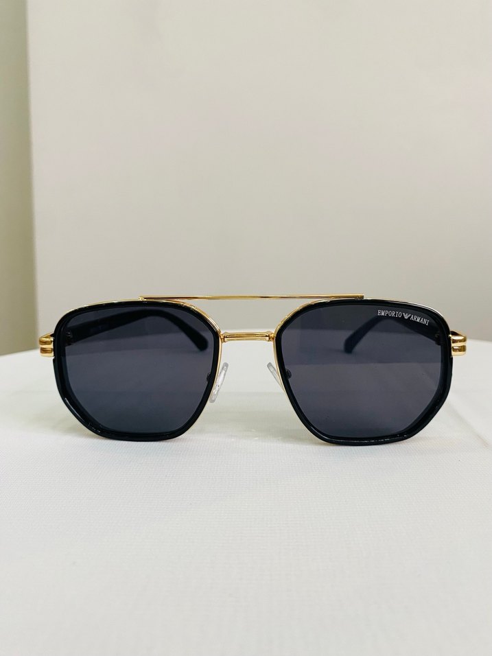 Emporio Armani Erkek Klasik Siyah Parlak Gözlük - Görsel 4