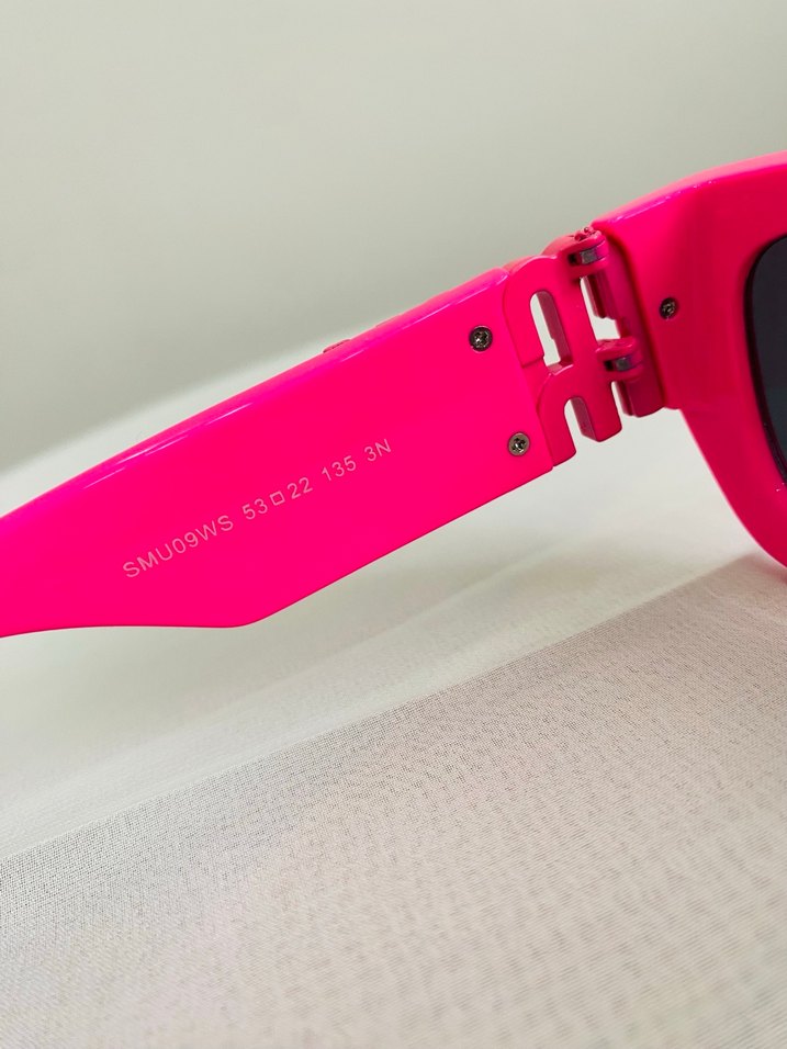 Parlak Pembe Miu Miu Kadın Güneş Gözlüğü - Görsel 5