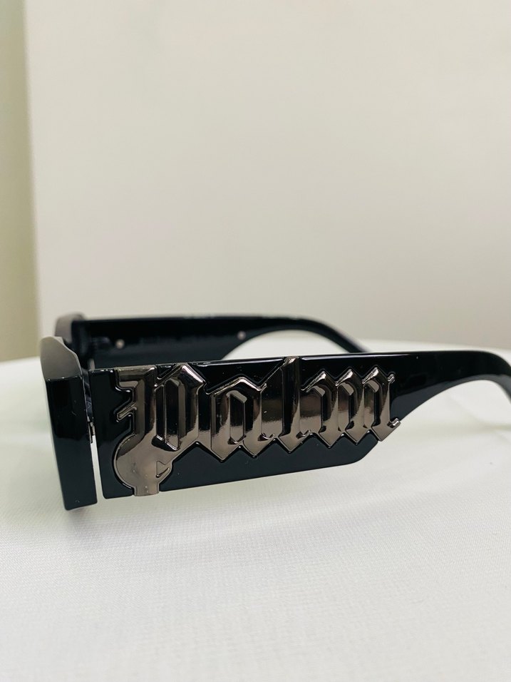 Palm Angels Siyah Zincir Detaylı Gözlük - Görsel 5