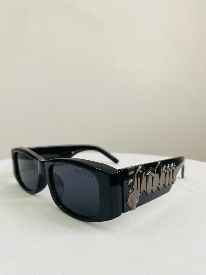 Palm Angels Siyah Zincir Detaylı Gözlük - Görsel 2