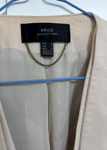 Bej Kadın Keten Blazer Ceket - Görsel 4