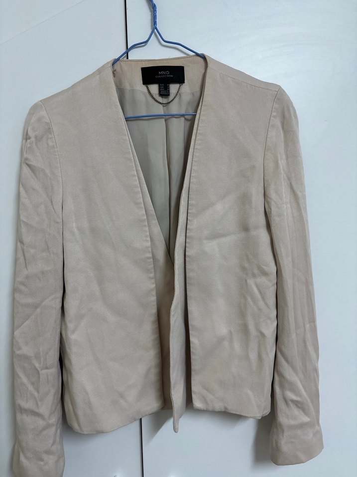 Bej Kadın Keten Blazer Ceket - Görsel 3