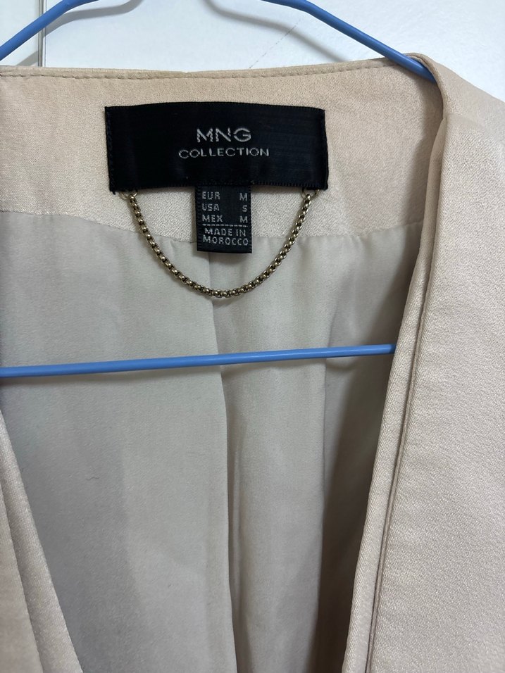 Bej Kadın Keten Blazer Ceket - Görsel 4