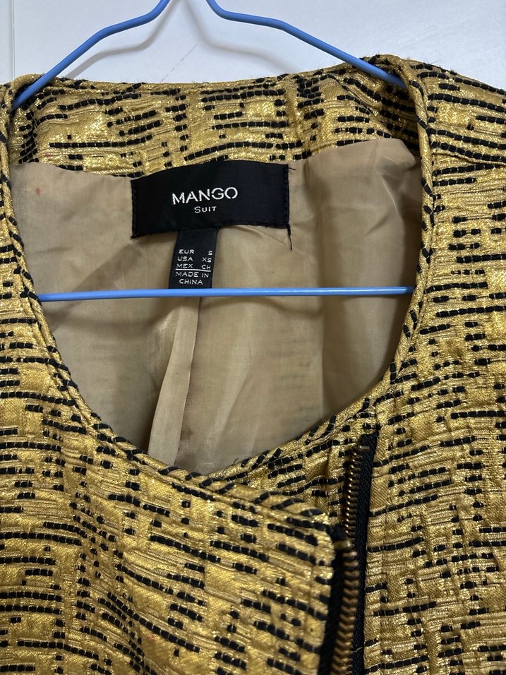 Sarı Kadın Midi Ceket Fermuarlı - Görsel 2