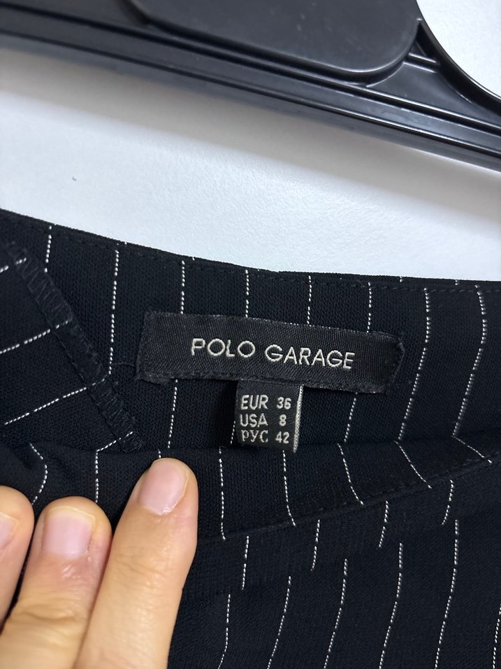 Kadın Siyah Çizgili Pilili Kumaş Pantolon - Görsel 3