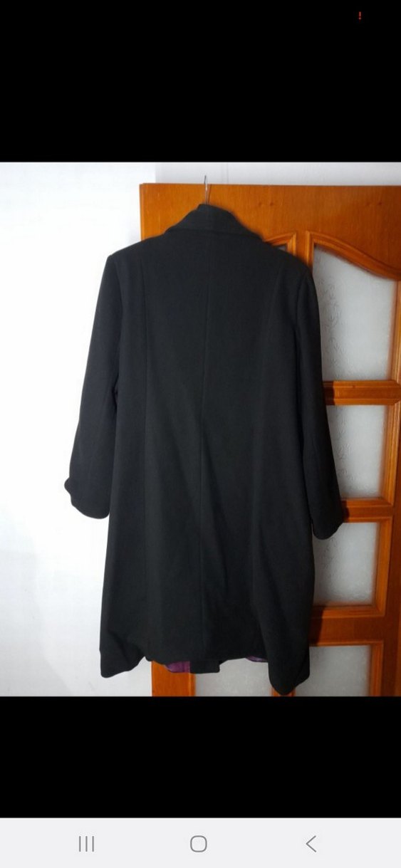 Mahpar Siyah Kadın Kabanı Orjinal 54 XXL - Görsel 5