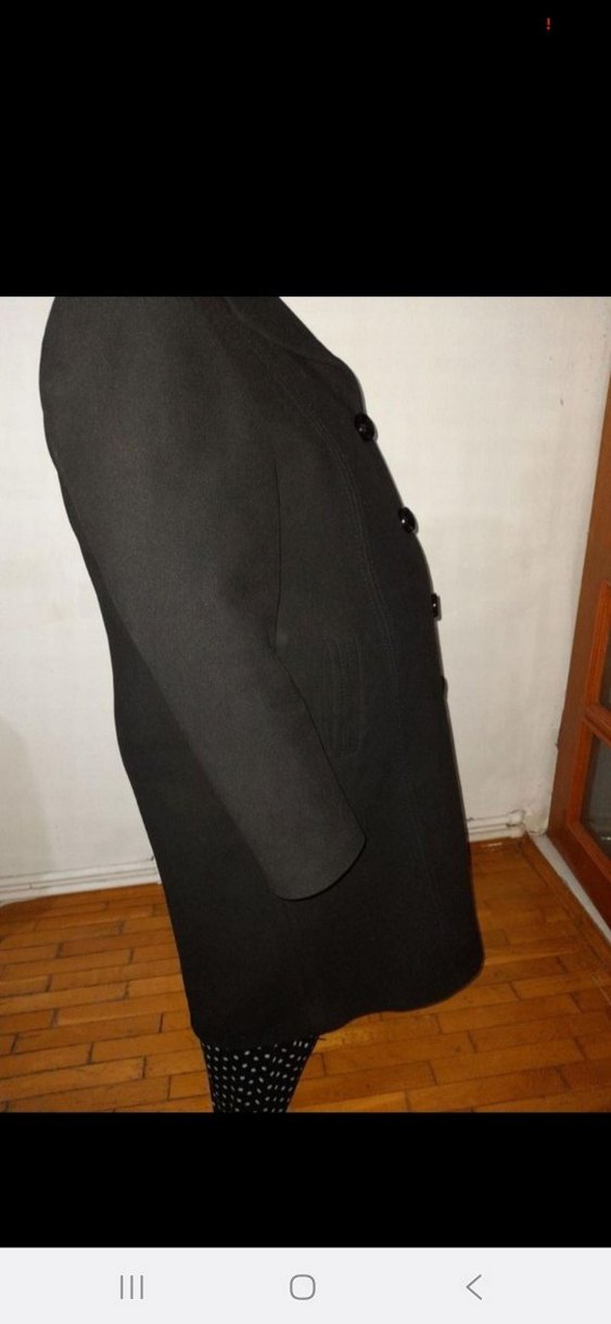 Mahpar Siyah Kadın Kabanı Orjinal 54 XXL - Görsel 4