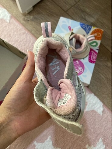 21 Beden gri Renk Kız bebek spor ayakkabı