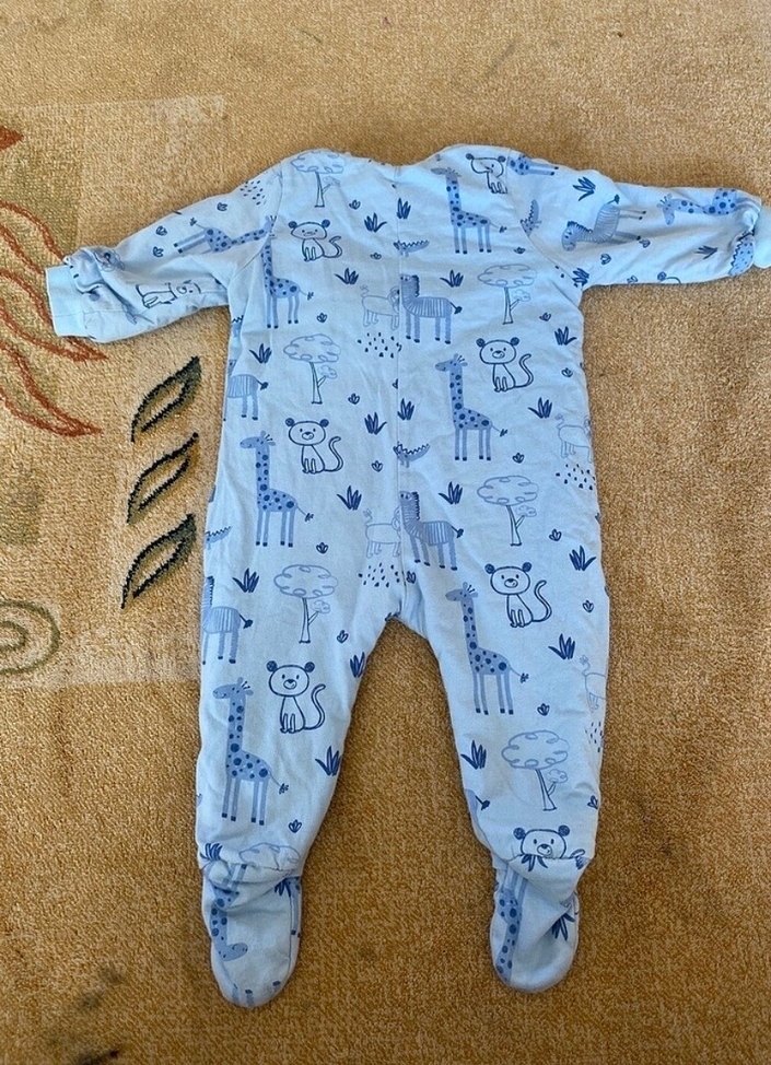 Mavi Erkek Bebek Fermuarlı Tulum - Görsel 2