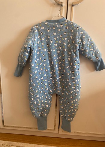 Mavi Bebek Tulum, Uzun Kollu, Düğmeli - Görsel 2