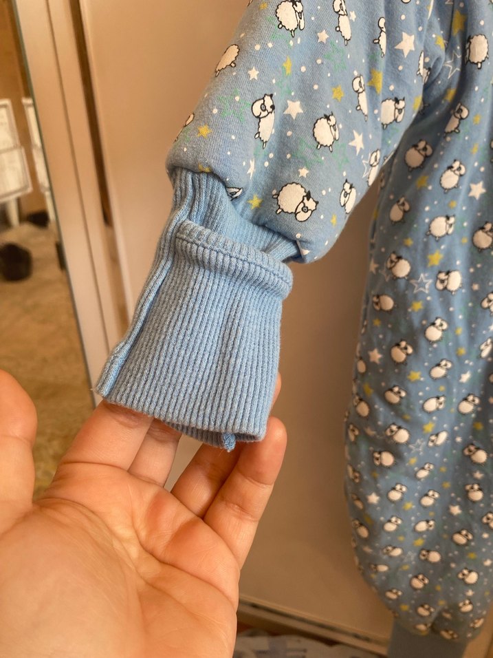 Mavi Bebek Tulum, Uzun Kollu, Düğmeli - Görsel 3