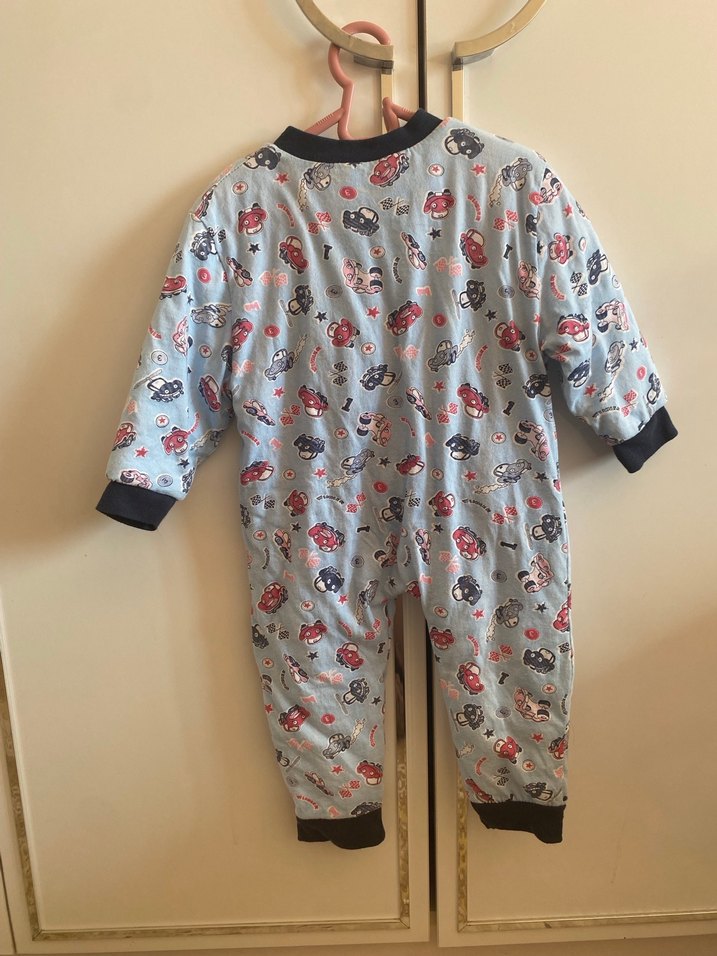 Uzun Kollu Gri Bebek Tulum - Görsel 2