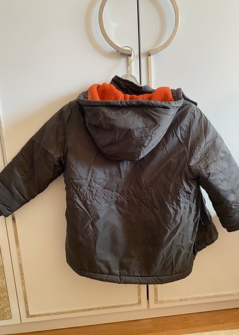 Erkek Çocuk Kemerli Gri Mont - Görsel 3