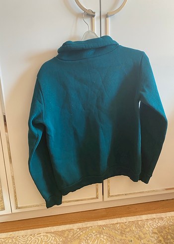 Kadın Mavi Baskılı Boğazlı Sweatshirt - Görsel 2