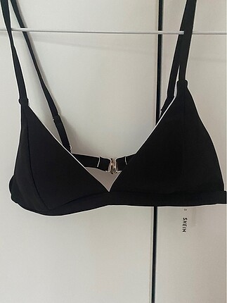 Sheinside shein siyah bikini üstü