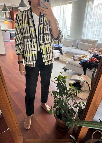 s Beden Kemerli, Bağlamalı Kadın Blazer Ceket
