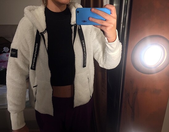 Calvin Klein calvin klein etiketli peluş mont