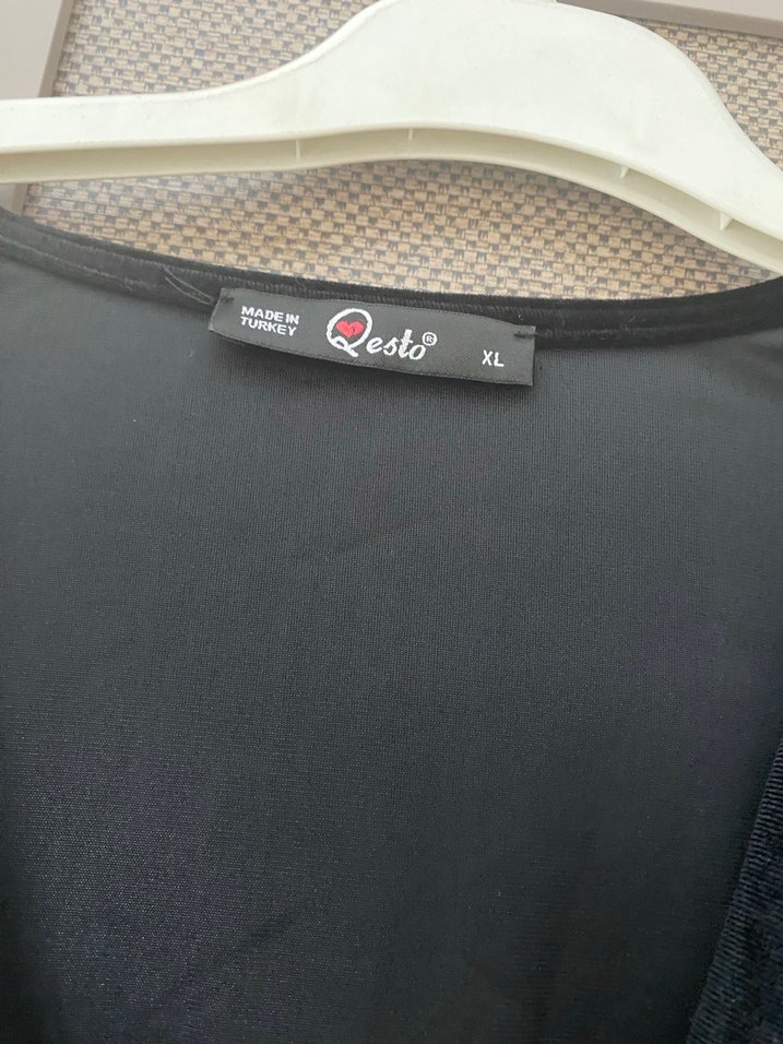 Uzun Kol Düğmeli Siyah Gotik Elbise - Görsel 2