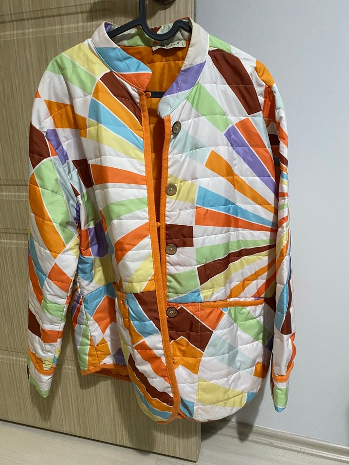 Düğmeli Çok Renkli Kadın Ceket - Görsel 2