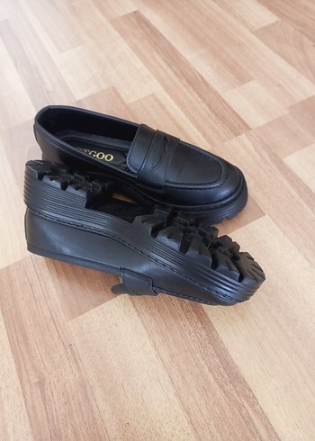 38 Beden Artgoo Siyah Platform Topuklu Kadın Loafer