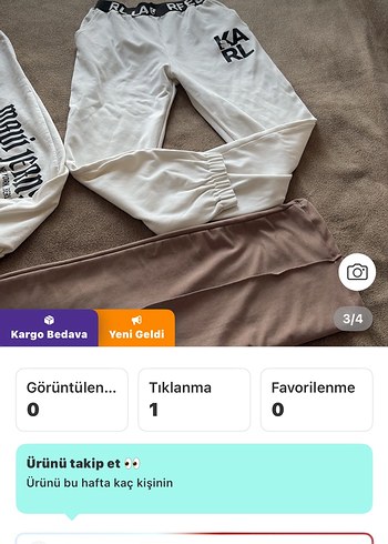 Bej Pamuklu Rahat Kesim bayan Eşofman - Görsel 3